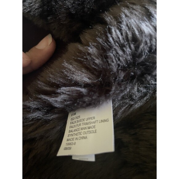 Decree Womens Boots 8.5M Knee High Brown Zip Up Round Toe Wedge 3" Heel - Picture 3 of 10